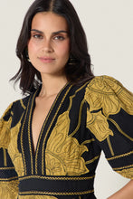 Afbeelding in Gallery-weergave laden, Scarlett Poppies Petal Whispers Dress Onyx Black Burnished Gold