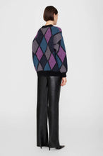 Afbeelding in Gallery-weergave laden, Anine Bing Sydney Crew Sweater Multi Diamond Style #A-09-10186-MTL1