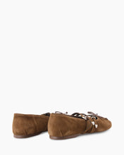 Afbeelding in Gallery-weergave laden, Posa Vita Ballerina Double Strap Suede Dark Brown