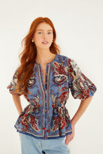 Afbeelding in Gallery-weergave laden, Farm Rio Paisley Scarf Cream Blouse