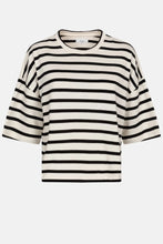Afbeelding in Gallery-weergave laden, Âme Antwerp Klaxon Cotton T-shirt | White & Black Stripes