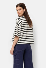 Afbeelding in Gallery-weergave laden, Âme Antwerp Klaxon Cotton T-shirt | White & Black Stripes