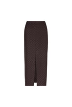 Afbeelding in Gallery-weergave laden, CHPTR-S Majestic Pencil Skirt Brown Swarovski