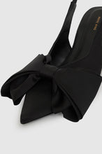 Afbeelding in Gallery-weergave laden, Anine Bing NINA HEELS WITH BOW - BLACK SATIN A-14-10457-BLK1