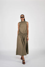 Afbeelding in Gallery-weergave laden, Rabens Saloner Poplin Heavy Shirring Top - Fiola Dry Bark W25285104