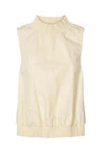 Afbeelding in Gallery-weergave laden, Rabens Saloner Poplin Heavy Shirring Top - Fiola Champagne W25285104