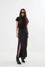 Afbeelding in Gallery-weergave laden, Rabens Saloner Glazed Skirt Naline Black W24367102
