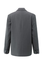 Afbeelding in Gallery-weergave laden, YAYA Woven Oversized Blazer With Fa Anthracite Melange 01-501070-509