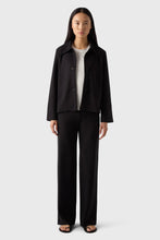 Afbeelding in Gallery-weergave laden, MARVILLE ROAD THE ANGIE TROUSERS Heavy Jersey Stretch Crêpe BLACK