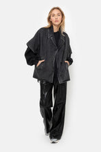 Afbeelding in Gallery-weergave laden, Âme Antwerp LAUREN DARK GREY COTTON DENIM TRENCH