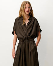 Afbeelding in Gallery-weergave laden, Sessùn 26110005 ALFASSA NIGHT Tied blouse 02347 Obscura