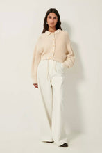 Afbeelding in Gallery-weergave laden, Sessùn BONNY Cropped ribbed cardigan Fleur de Sel