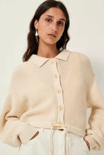 Afbeelding in Gallery-weergave laden, Sessùn BONNY Cropped ribbed cardigan Fleur de Sel