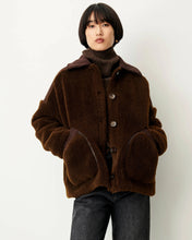 Afbeelding in Gallery-weergave laden, Sessùn 26112007 ICY ROCKY Mix fabric coat 02430 Earth 25