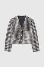 Afbeelding in Gallery-weergave laden, Anine Bing Cara Jacket Cream and Balck Houndstooth A-01-7205-003