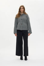 Afbeelding in Gallery-weergave laden, Rabens Saloner SHEEP KNIT REVERSE JACKET - EMEL W26437311 Grey melange