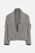 Afbeelding in Gallery-weergave laden, Rabens Saloner SHEEP KNIT REVERSE JACKET - EMEL W26437311 Grey melange