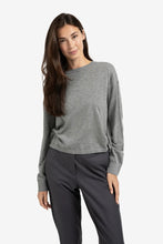 Afbeelding in Gallery-weergave laden, YAYA Textured Round Neck Sweater Is Medium Grey Melange 01-000487-508