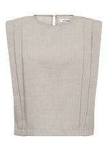 Afbeelding in Gallery-weergave laden, Co'couture Mavacc Padded Pleat Top Bone 45077