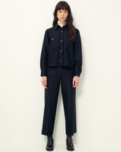 Afbeelding in Gallery-weergave laden, Sessun Alberwool Pantalon Droit A Plis Black Black 24107014