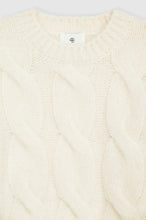 Afbeelding in Gallery-weergave laden, Anine Bing Brittany Sweater Ivory Cable Stitch Style #A-09-10180-IVY1