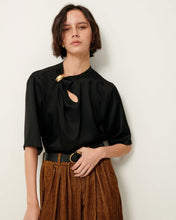 Afbeelding in Gallery-weergave laden, Sessun Layla Top Avec Goutte Et Bijou Black 24610012
