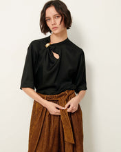 Afbeelding in Gallery-weergave laden, Sessun Layla Top Avec Goutte Et Bijou Black 24610012