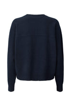 Afbeelding in Gallery-weergave laden, Rabens Saloner DALANI Pure wool boxy sweater I Navy