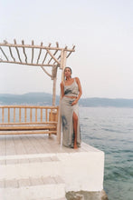 Afbeelding in Gallery-weergave laden, Rabens Saloner WILLIS CARTWHEEL LONG A-LINE SKIRT I OCEAN COMBO