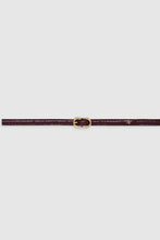 Afbeelding in Gallery-weergave laden, Anine Bing Mini Mara Belt Burgundy Small Embossed A-12-10549-BGN1
