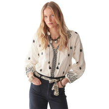 Afbeelding in Gallery-weergave laden, Maison Hotel SANTORINI SYBILLE BLOUSE BLUE LAGOON