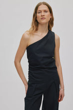 Afbeelding in Gallery-weergave laden, Rabens Saloner PAPERY ONE SHOULDER TOP - MIRHA W26267105 Black
