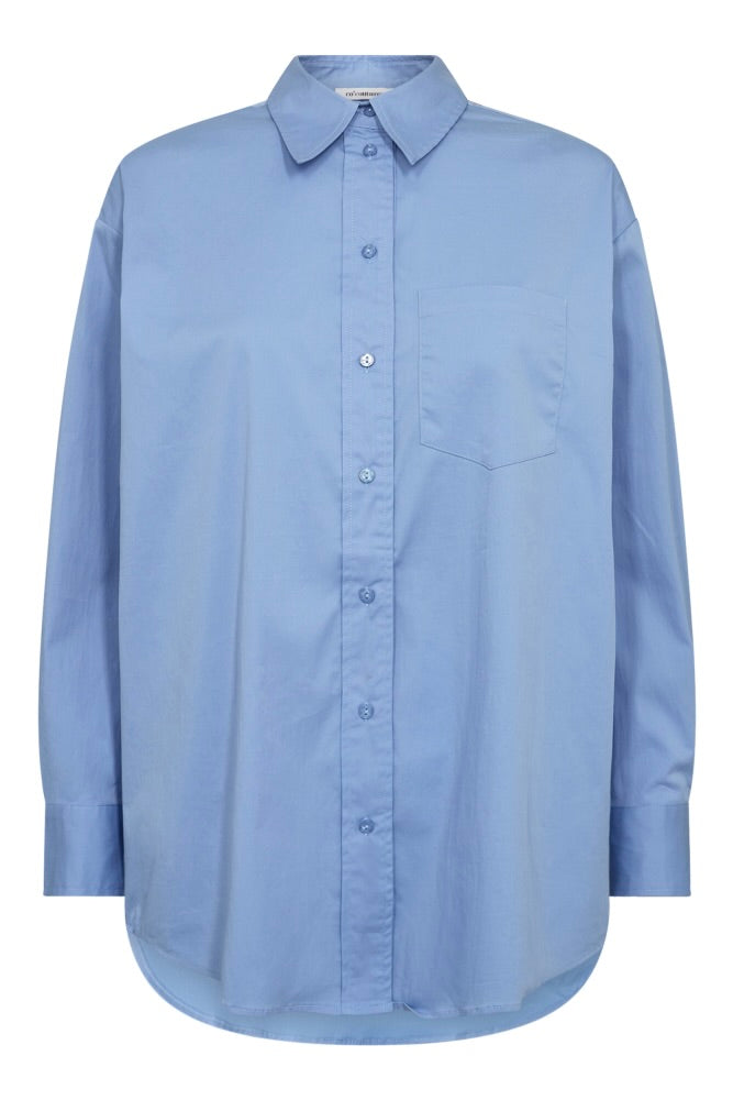 Co'couture CottonCC Crisp Oversize Shirt Sky Blue 35438 210