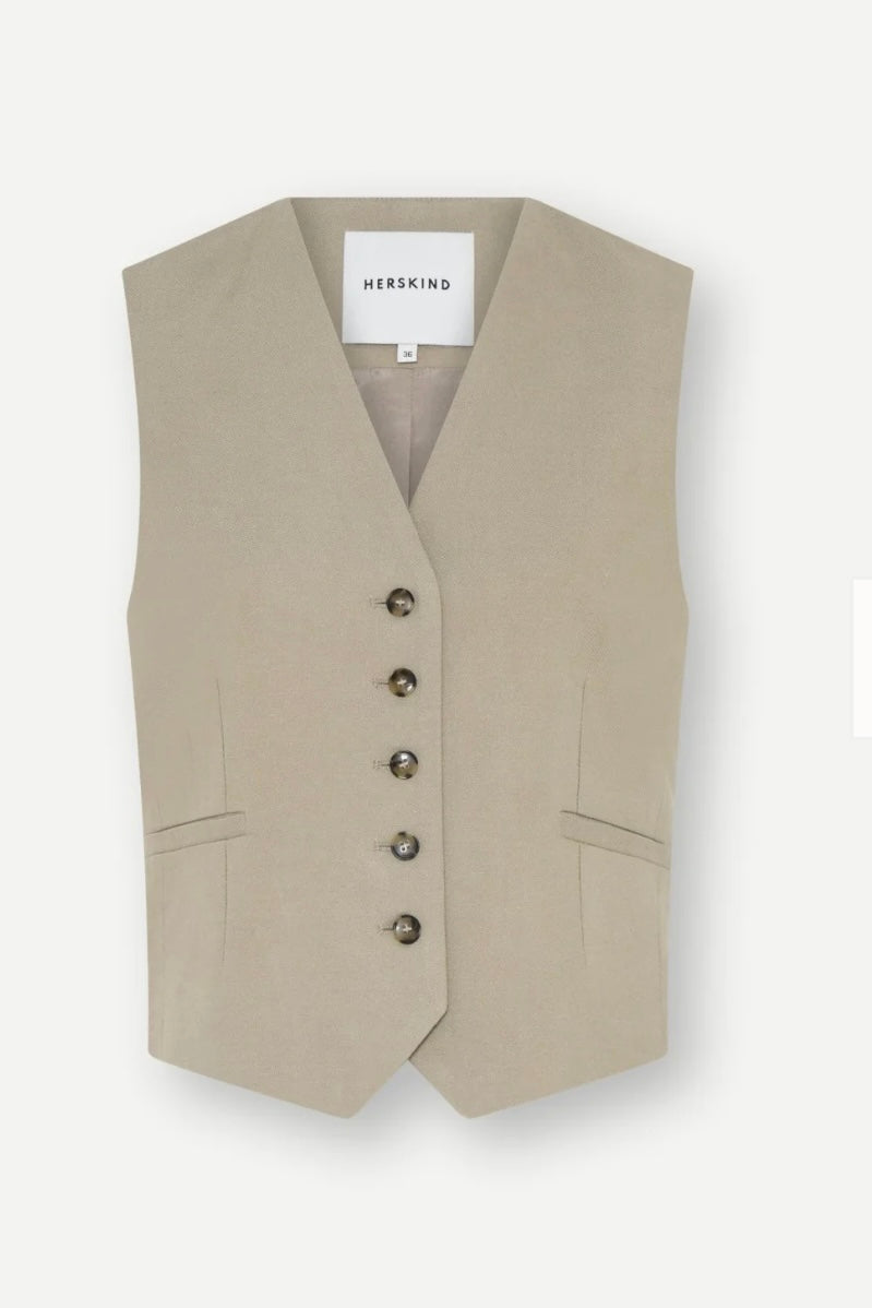 Herskind Mister Vest Light Khaki 5113840 - 043