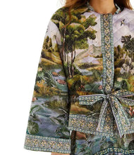 Afbeelding in Gallery-weergave laden, Farm Rio COUNTRYSIDE LANDSCAPE MULTICOLOR LONG SLEEVE JACKE Style #356219 | HIGH SUMMER 26
