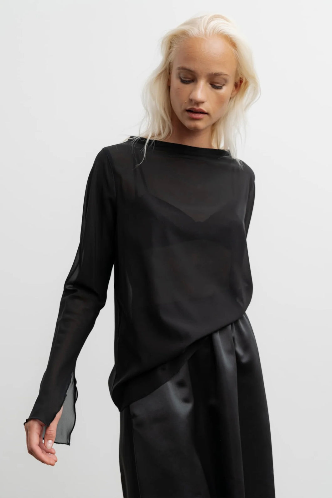 Ahlvar Gallery Lola See-Trough Blouse Black