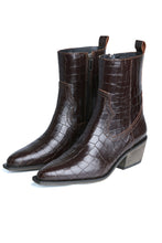 Afbeelding in Gallery-weergave laden, Femmes du Sud Boots Joel Croco Brown
