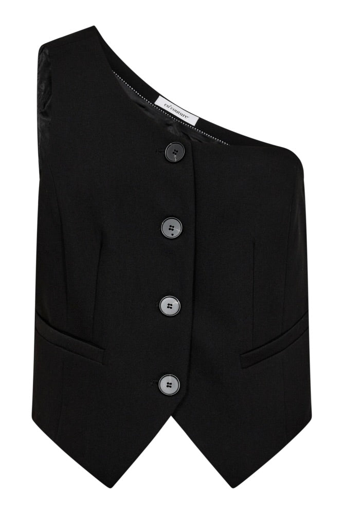 Co'couture VolaCC Asym Tailor Vest Black 30135 96