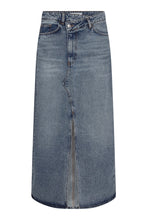 Afbeelding in Gallery-weergave laden, Co&#39;couture VikaCC Asym Slit Skirt Denim Blue 34099 552
