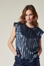 Afbeelding in Gallery-weergave laden, Femmes Du Sud Rose Plisse Top Blue
