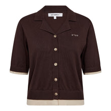 Afbeelding in Gallery-weergave laden, Co'couture LUE CROP CARDIGAN 42019 Dark brown
