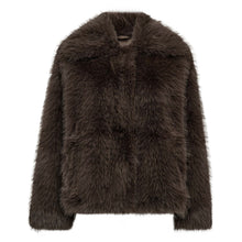 Afbeelding in Gallery-weergave laden, Co&#39;couture KitaCC Furry Jacket Walnut 30335 154
