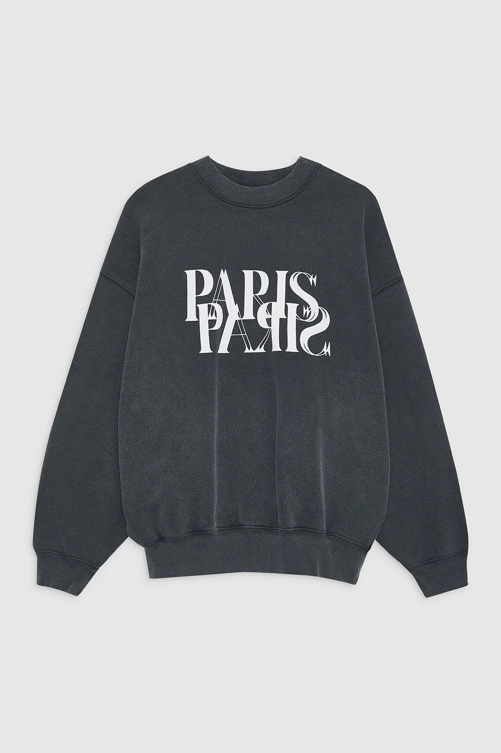 Anine Bing Jaci Paris Sweatshirt Washed Black A-08-5225-049