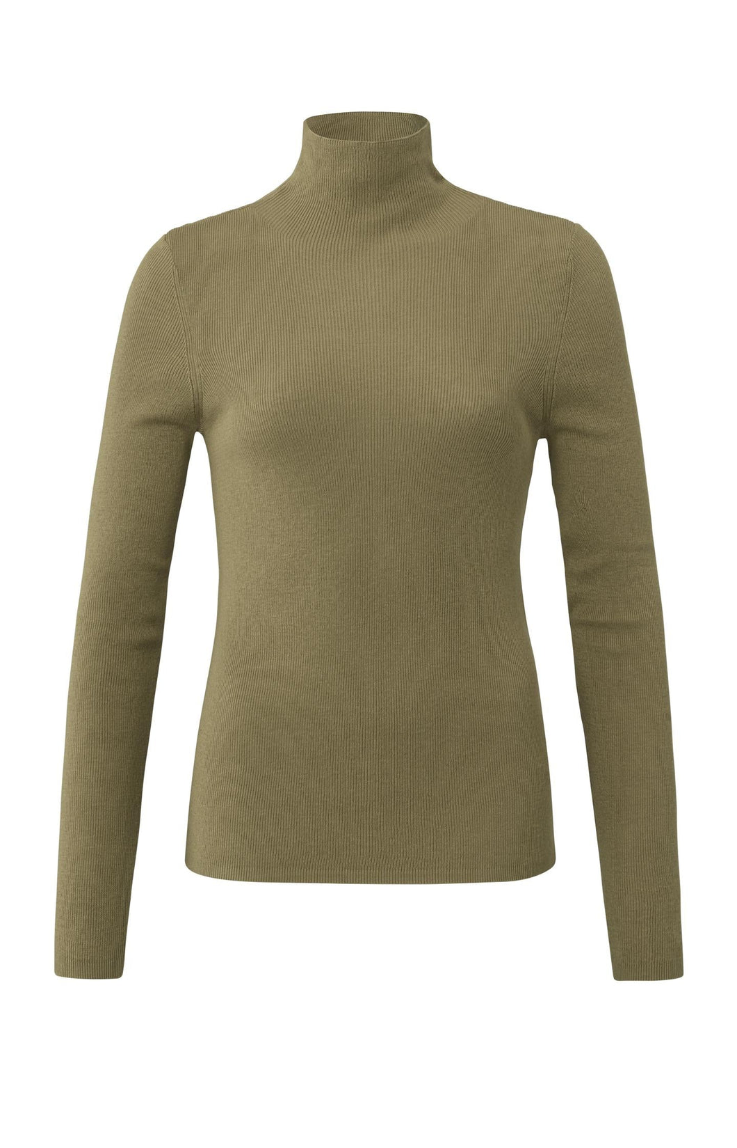 Yaya Fine Rib Stitch Sweater 01-000120-309 Gothic Olive Green