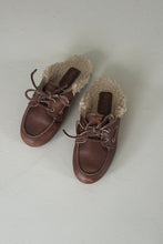 Afbeelding in Gallery-weergave laden, Posa Boat Loafer Mule Fur - Leather | PW51 Brown	200
