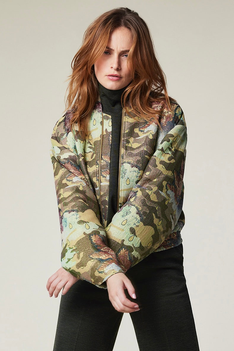 Femmes Du Sud Paige Jaquard Bomber Multi