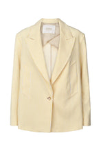 Afbeelding in Gallery-weergave laden, Rabens Saloner Loza Easy Tiloring Jacket Yellow Stripe W24104105
