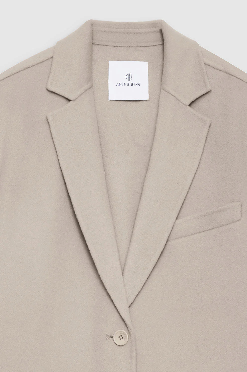 Anine Bing S Quinn Blazer Taupe Cashmere A-01-7073-280 Anine Bing S Quinn Blazer Taupe Cashmere A-01-7073-280
