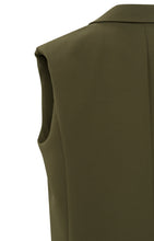 Afbeelding in Gallery-weergave laden, Yaya Oversized Sleeveless Blazer 01-501026-309 Dark Army Green
