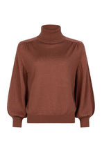 Afbeelding in Gallery-weergave laden, Ruby Tuesday Veanna Turtle Neck Brandy Brown T309-1357
